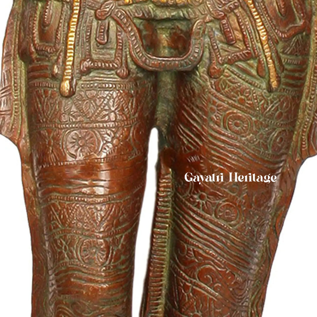 Brass Namastey Lady – Elegant Welcome Décor | Gayatri Heritage