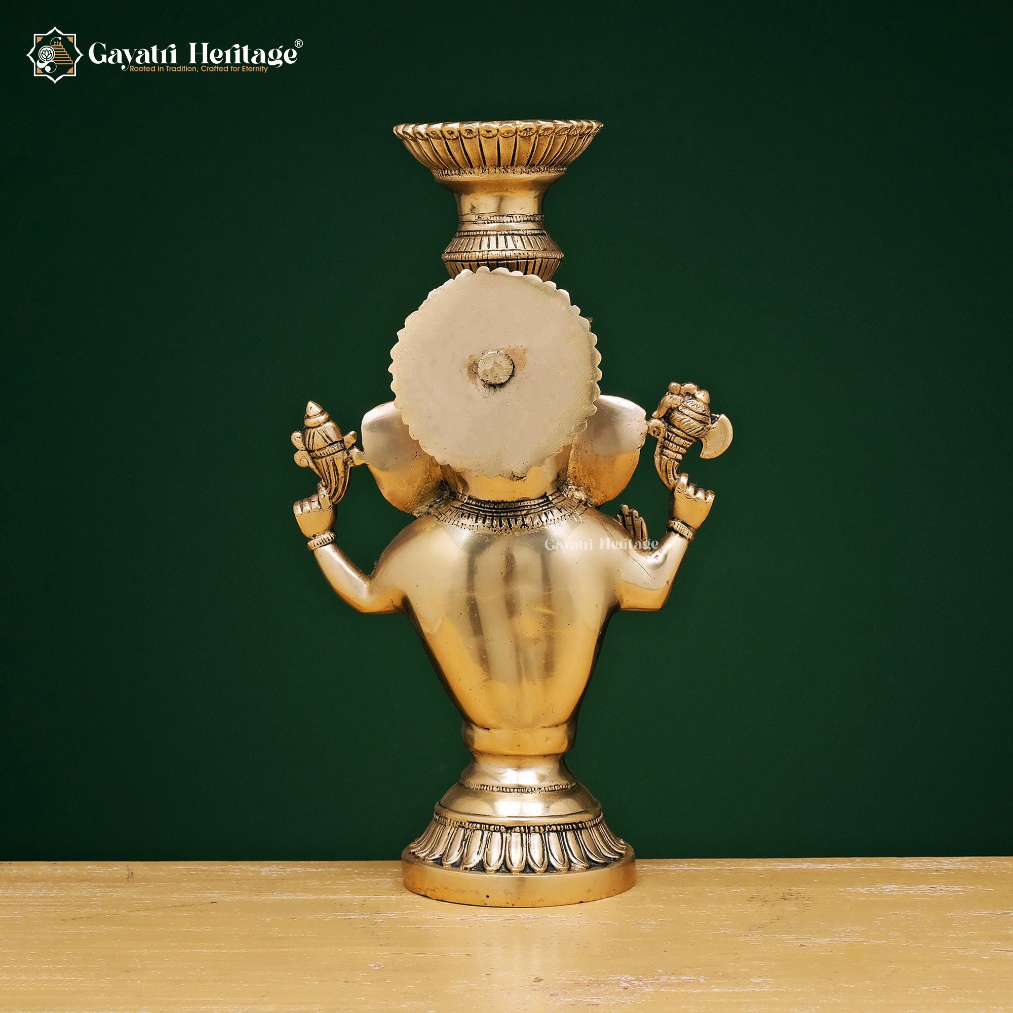 Brass Ganesh Candle Stand – Elegant Lighting Décor | Gayatri Heritage