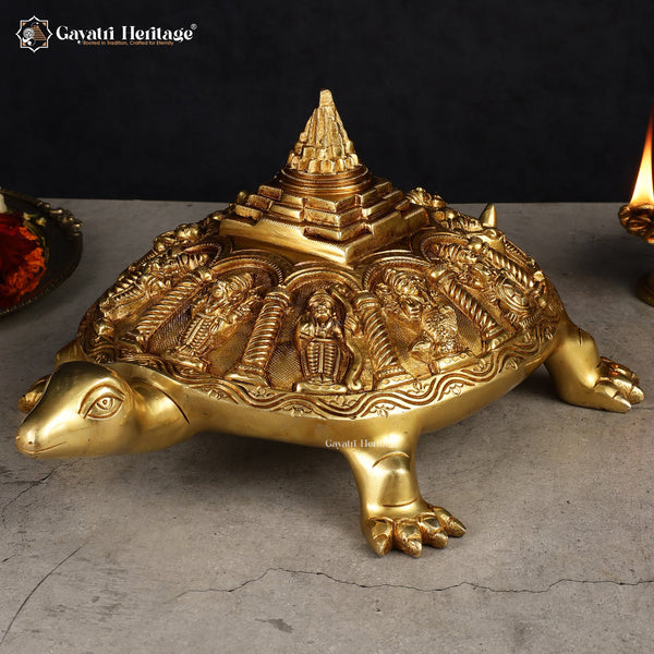 Brass Daavararam Turtle – Sacred Vastu Décor | Gayatri Heritage