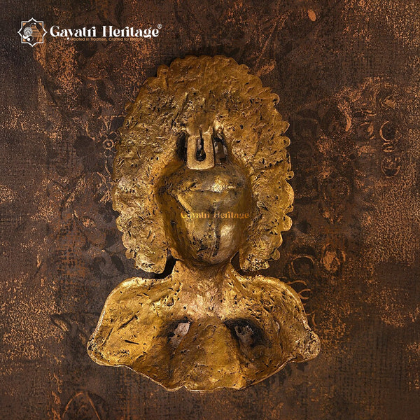 Brass Namastey Buddha Mask – Serene Wall Décor | Gayatri Heritage