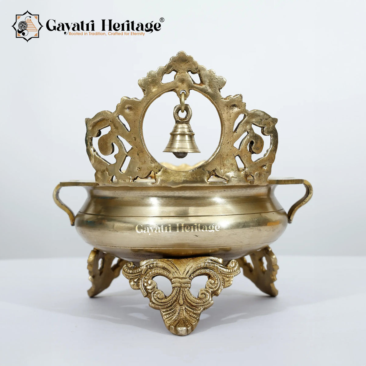 Brass Urli With Bell – Traditional Ritual Decor | Gayatri Heritage