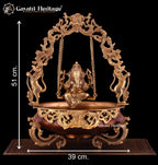 Brass Ganesh Swing Urli with Arch – Traditional Craftsmanship | Gayatri Heritage