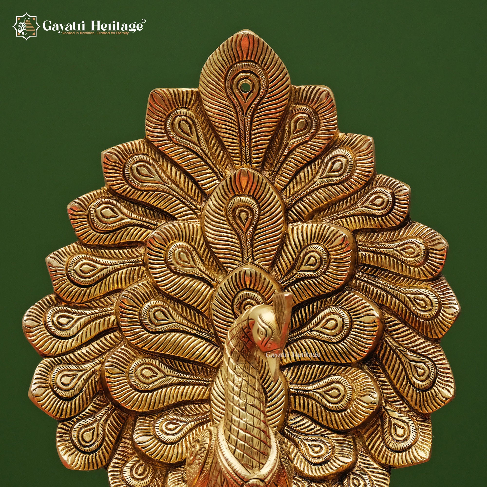 Brass Peacock Diya – Elegant Traditional Lighting Décor | Gayatri Heritage