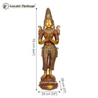 Brass Namastey Lady – Elegant Welcome Décor | Gayatri Heritage