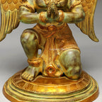 Brass Garuda in Namaskar Sitting Position – Superfine Chola Finish | Gayatri Heritage
