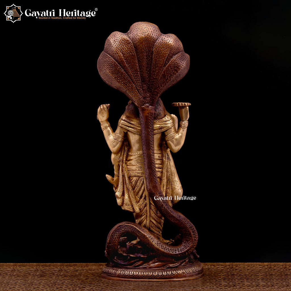 Brass Lord Vishnu Statue – Divine Protector and Spiritual Grace | Gayatri Heritage