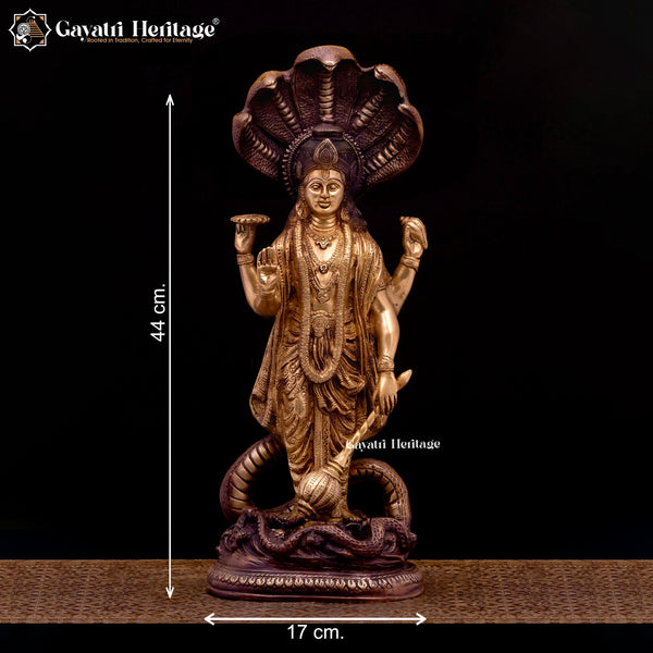 Brass Lord Vishnu Statue – Divine Protector and Spiritual Grace | Gayatri Heritage