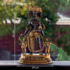 Brass Vishnu Vaikuntha Statue – Majestic Divine Presence | Gayatri Heritage