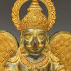 Brass Garuda in Namaskar Sitting Position – Superfine Chola Finish | Gayatri Heritage