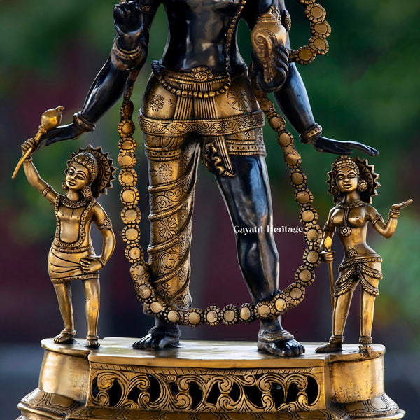 Brass Vishnu Vaikuntha Statue – Majestic Divine Presence | Gayatri Heritage