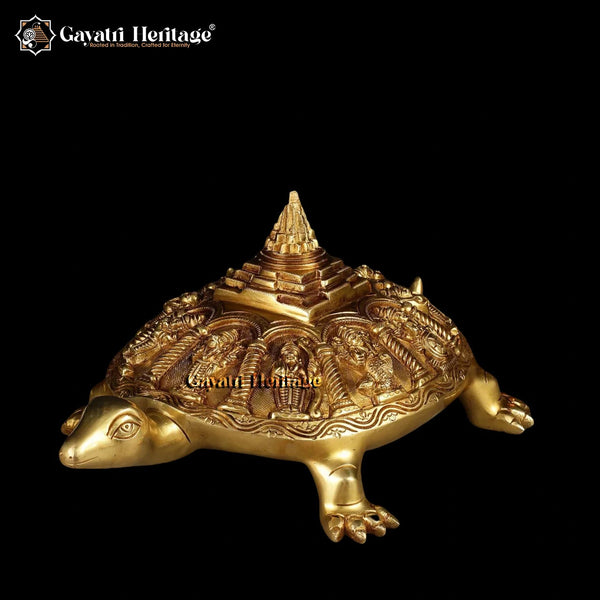 Brass Daavararam Turtle – Sacred Vastu Décor | Gayatri Heritage
