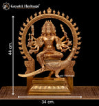 Brass Six Face Murugan Statue / Kartikeya Statue – Majestic Spiritual Sculpture | Gayatri Heritage