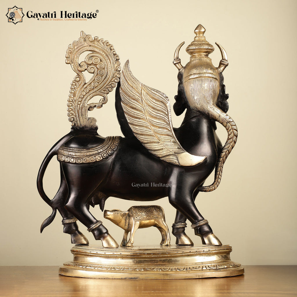 Sacred Brass Kamdhenu Cow – A Symbol of Prosperity, Nurturing, and Abundance | Gayatri Heritage