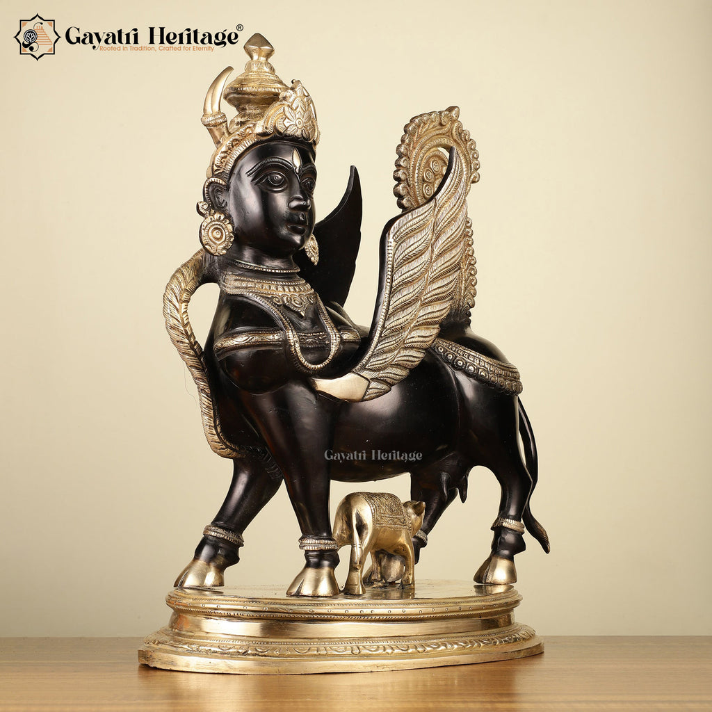 Sacred Brass Kamdhenu Cow – A Symbol of Prosperity, Nurturing, and Abundance | Gayatri Heritage