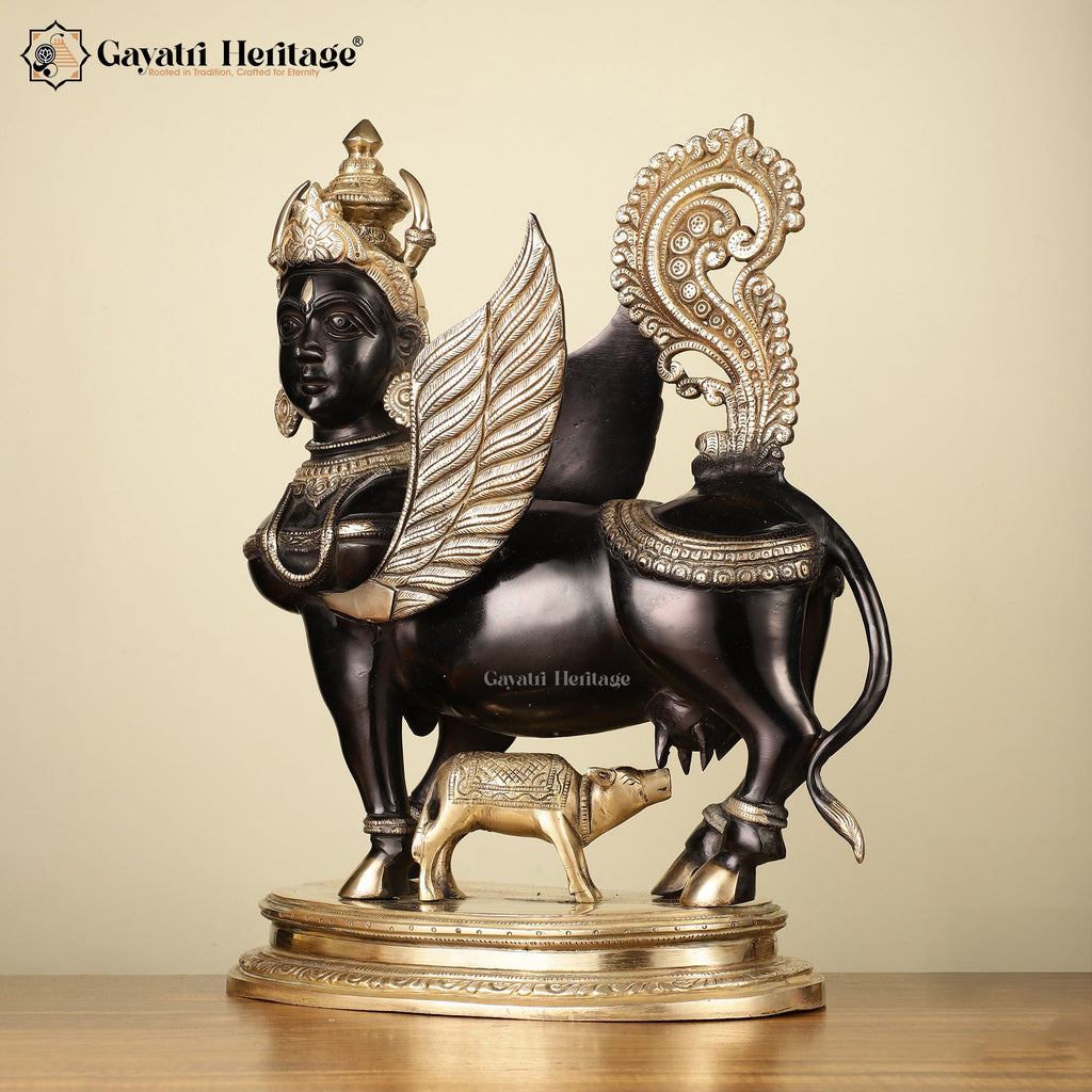 Sacred Brass Kamdhenu Cow – A Symbol of Prosperity, Nurturing, and Abundance | Gayatri Heritage