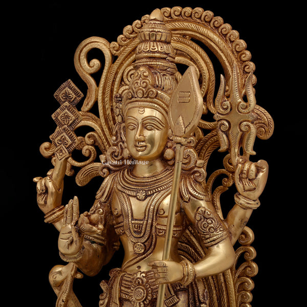 Brass Murugan Statue – Grace and Devotion | Gayatri Heritage