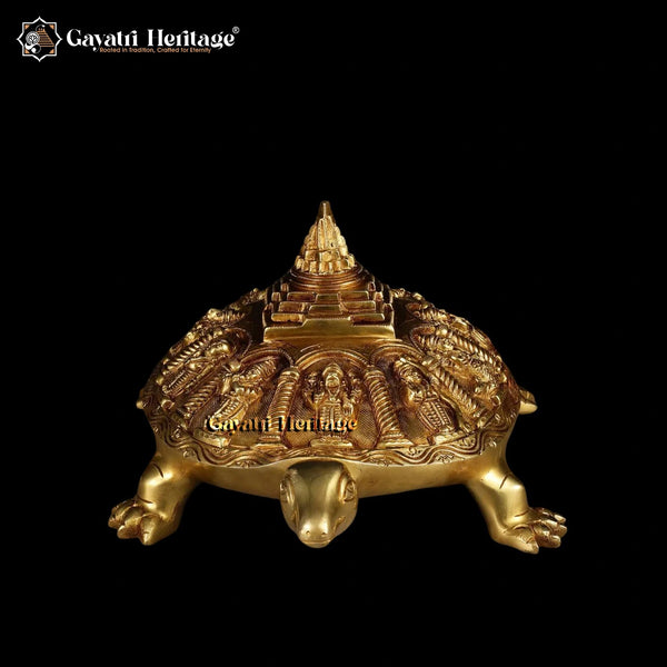 Brass Daavararam Turtle – Sacred Vastu Décor | Gayatri Heritage