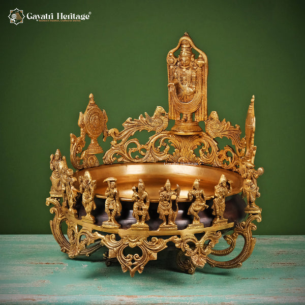 Brass Dasavtar Urli – Traditional Spiritual Decor | Gayatri Heritage