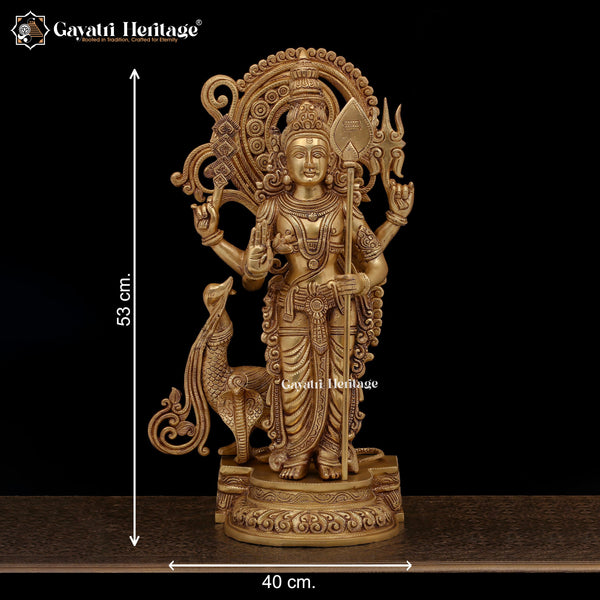 Brass Murugan Statue – Grace and Devotion | Gayatri Heritage