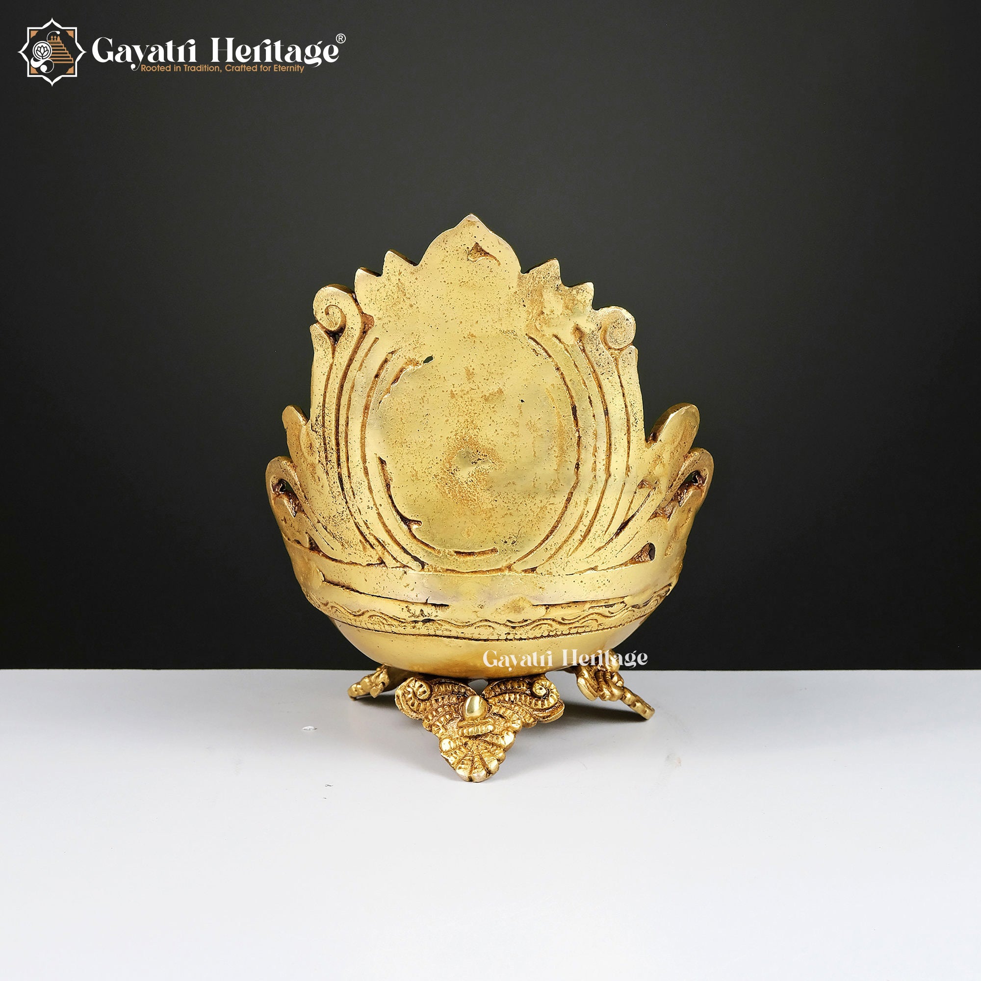 Brass Ganesh & Laxmi Diya Lamp (Pair) – Light of Prosperity | Gayatri Heritage