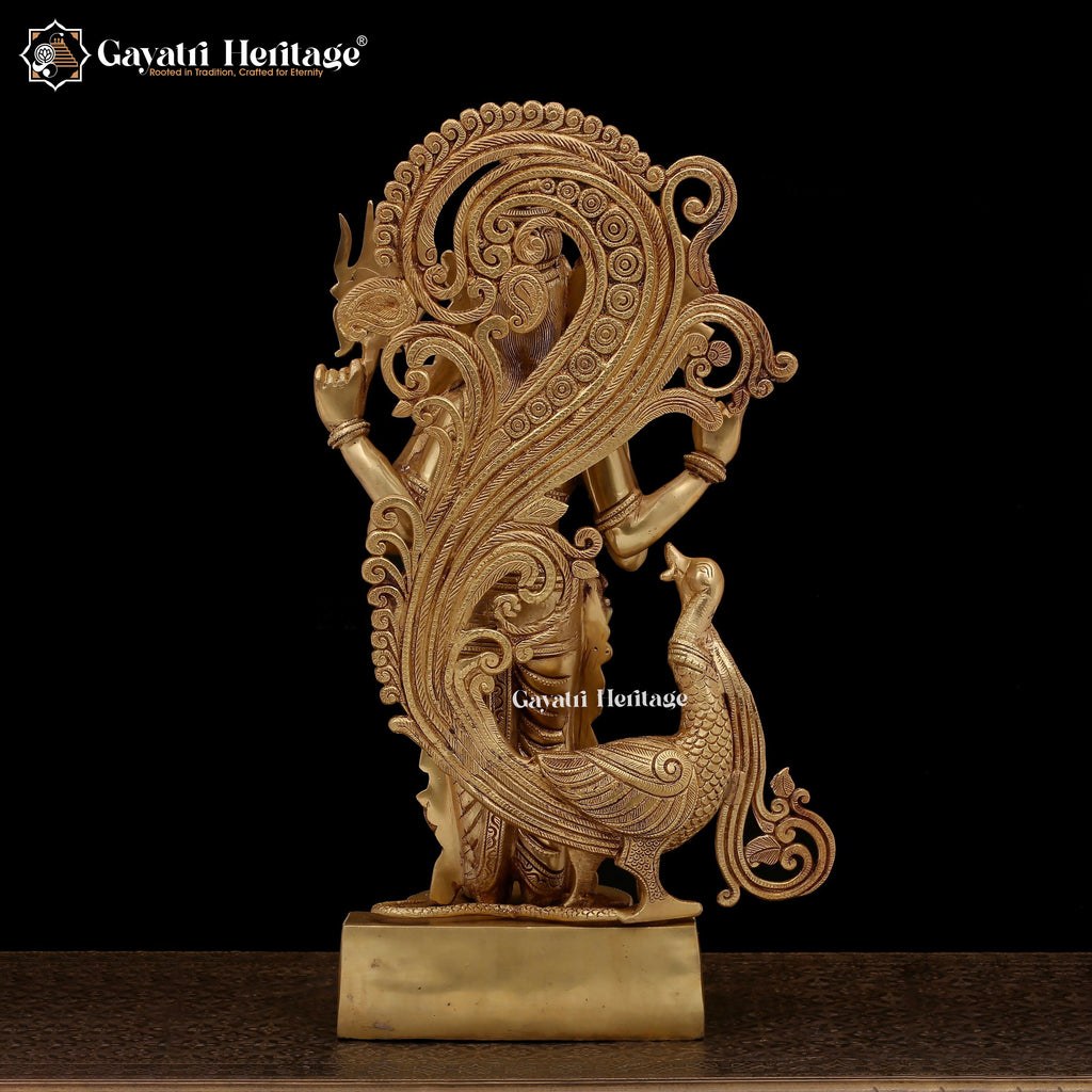 Brass Murugan Statue – Grace and Devotion | Gayatri Heritage