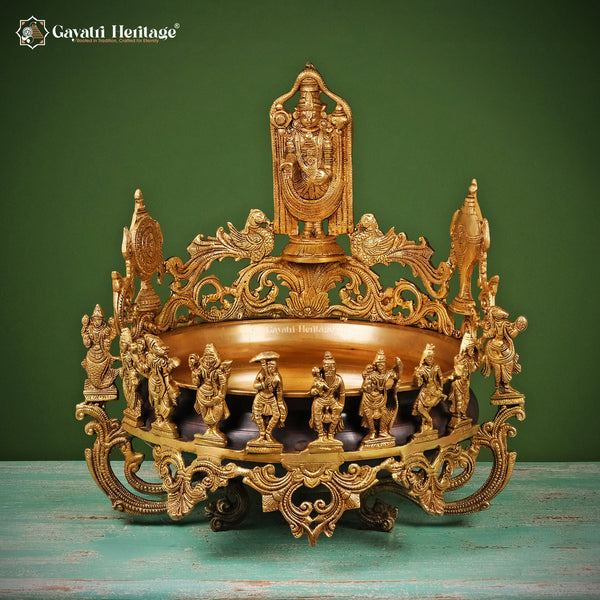 Brass Dasavtar Urli – Traditional Spiritual Decor | Gayatri Heritage