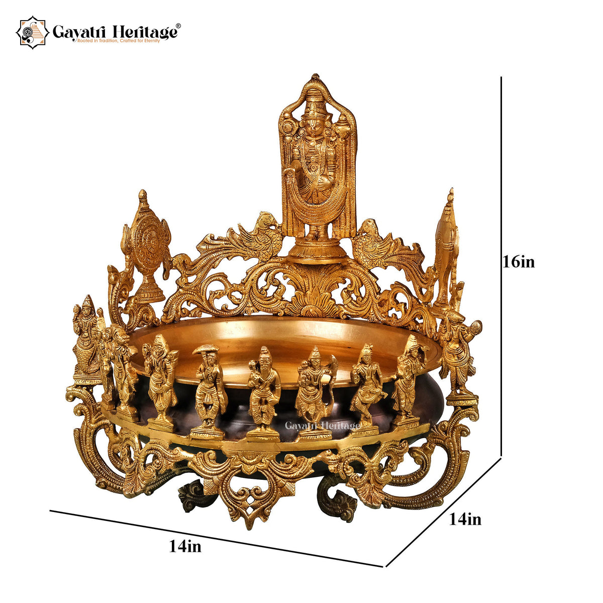 Brass Dasavtar Urli – Traditional Spiritual Decor | Gayatri Heritage