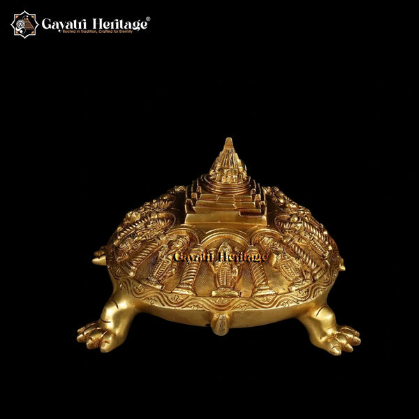 Brass Daavararam Turtle – Sacred Vastu Décor | Gayatri Heritage