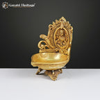 Brass Ganesh & Laxmi Diya Lamp (Pair) – Light of Prosperity | Gayatri Heritage