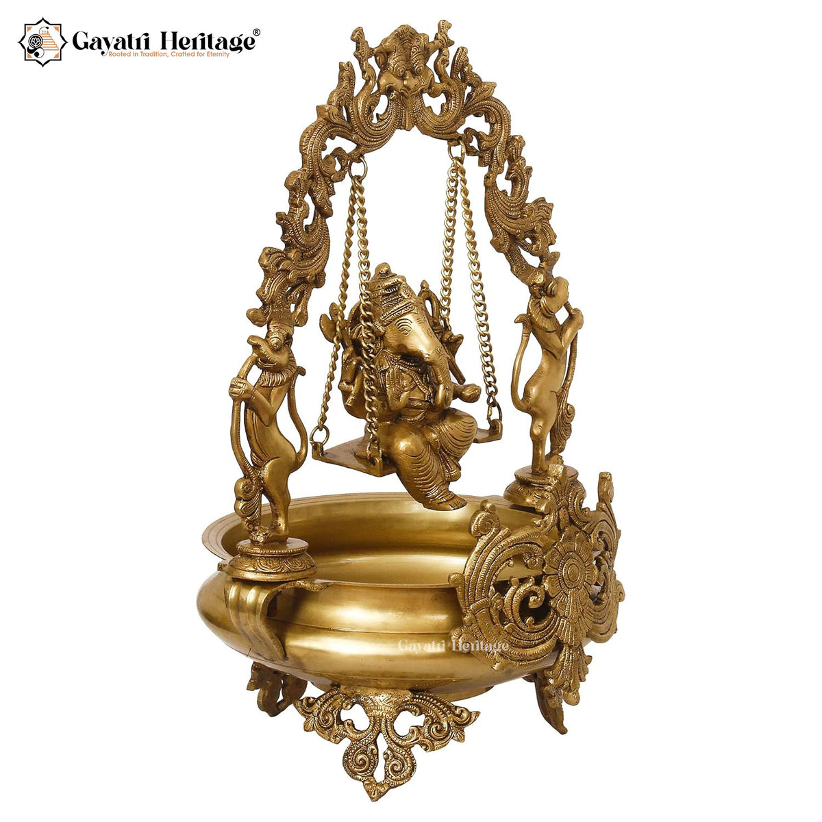 Brass Ganesh Urli – Sacred Ritual Decor for Blessings | Gayatri Heritage