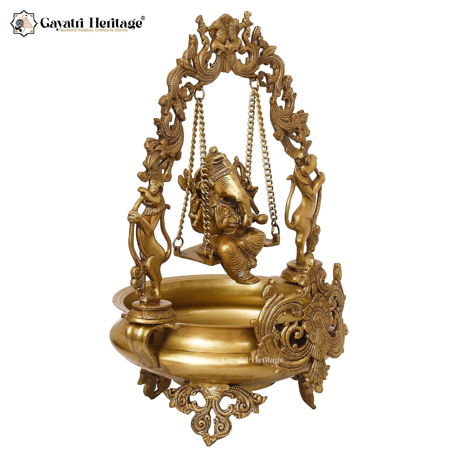 Brass Ganesh Urli – Sacred Ritual Decor for Blessings | Gayatri Heritage