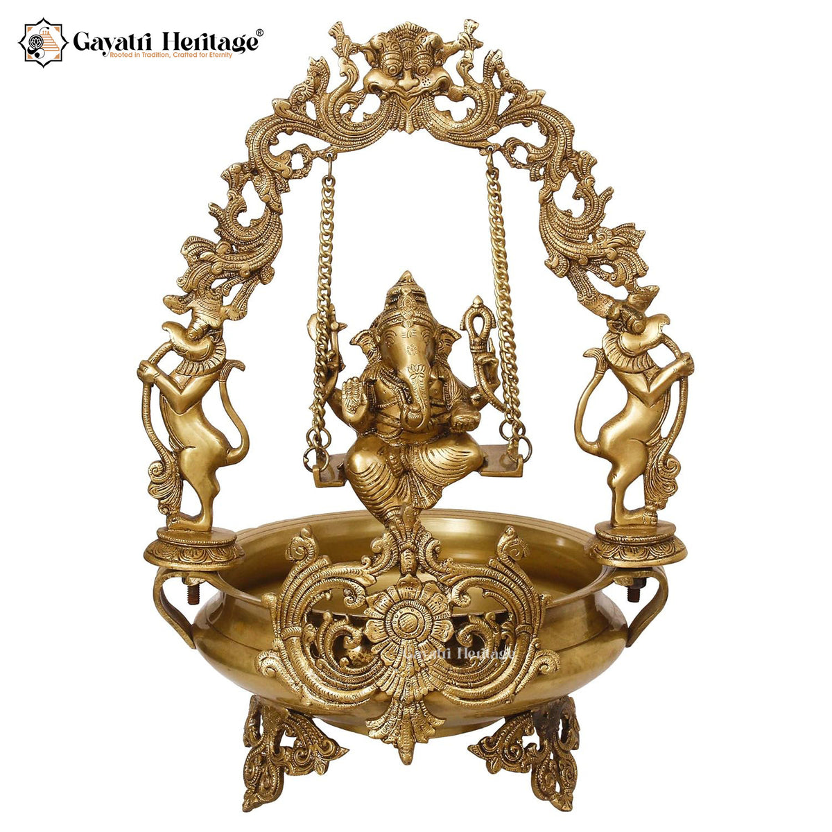 Brass Ganesh Urli – Sacred Ritual Decor for Blessings | Gayatri Heritage