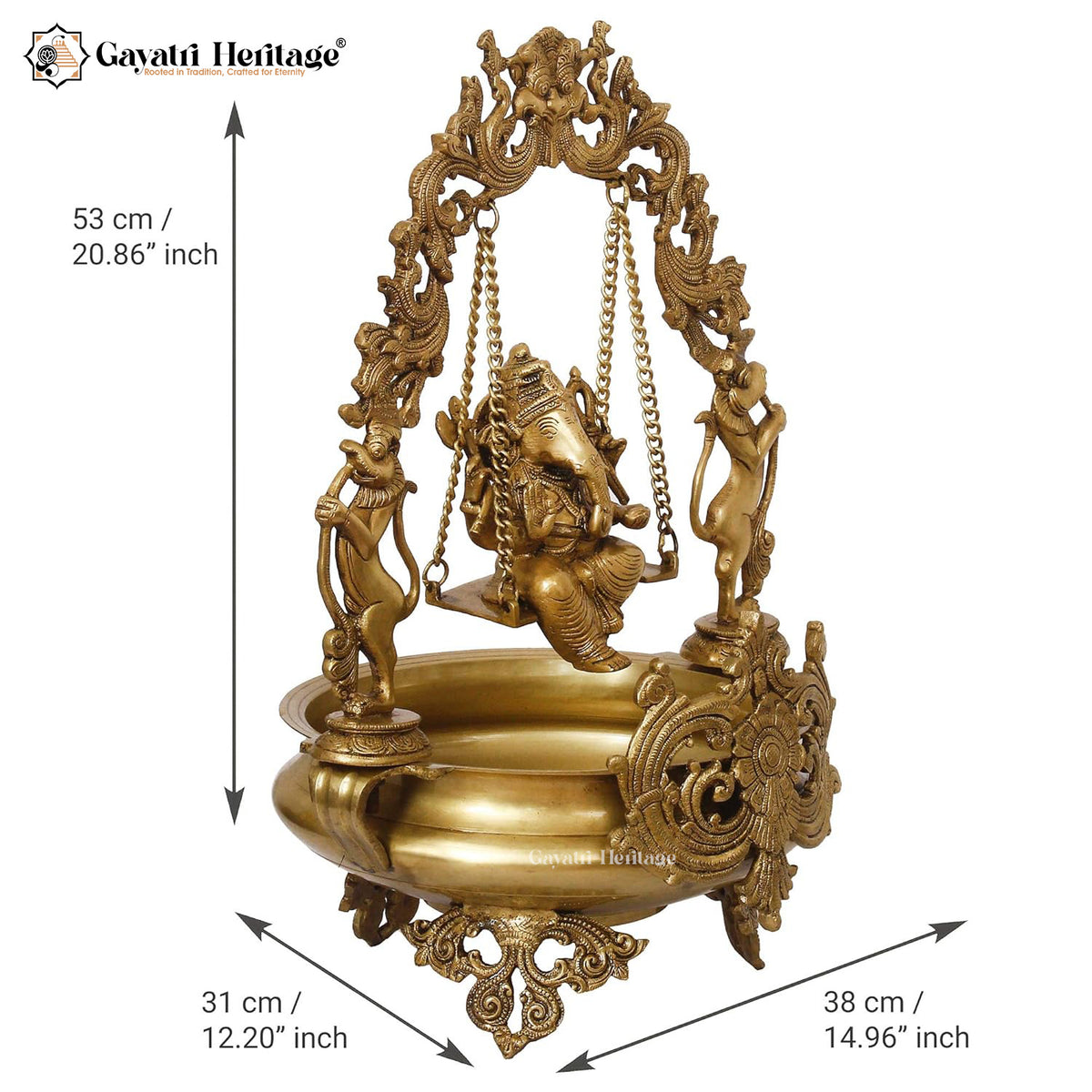Brass Ganesh Urli – Sacred Ritual Decor for Blessings | Gayatri Heritage