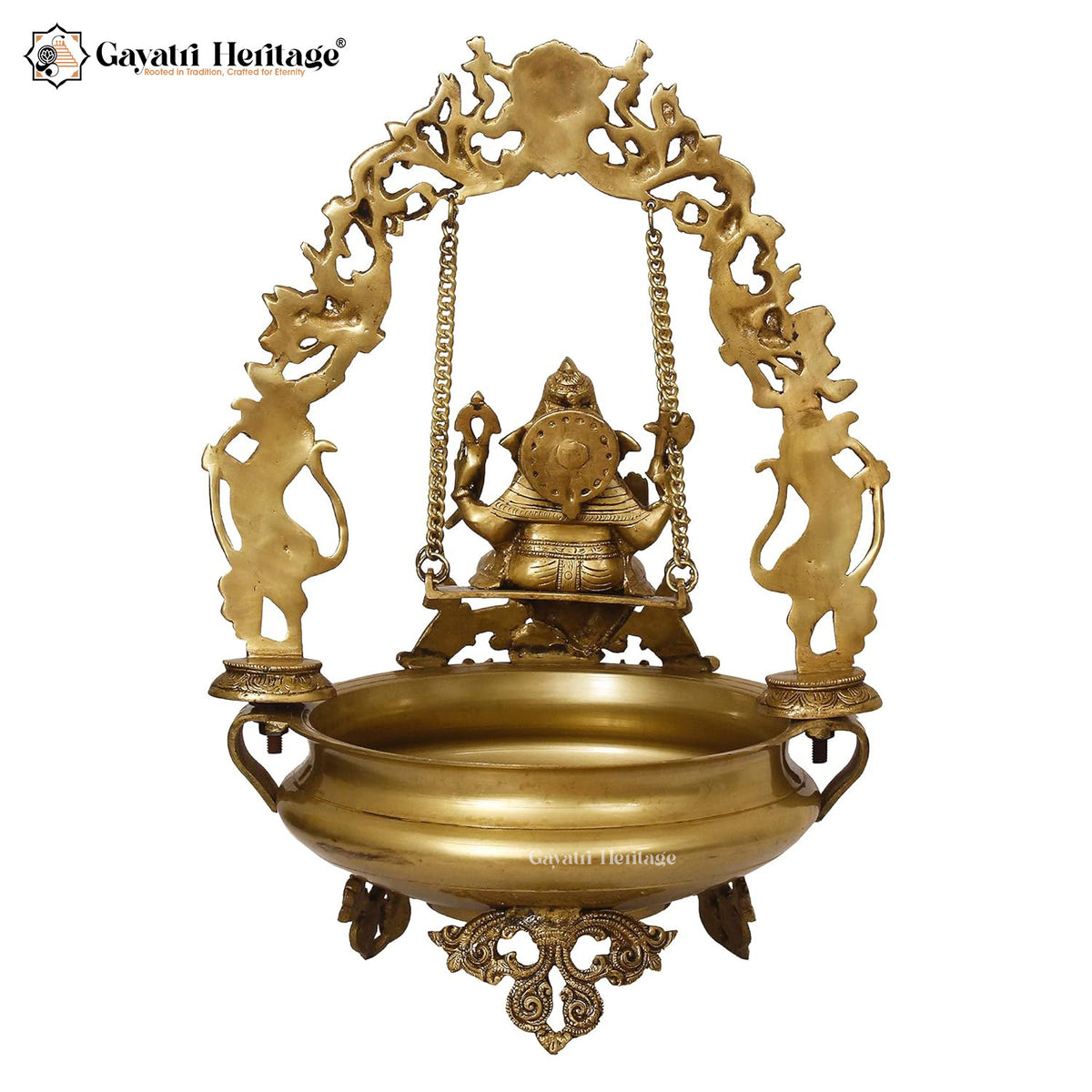 Brass Ganesh Urli – Sacred Ritual Decor for Blessings | Gayatri Heritage