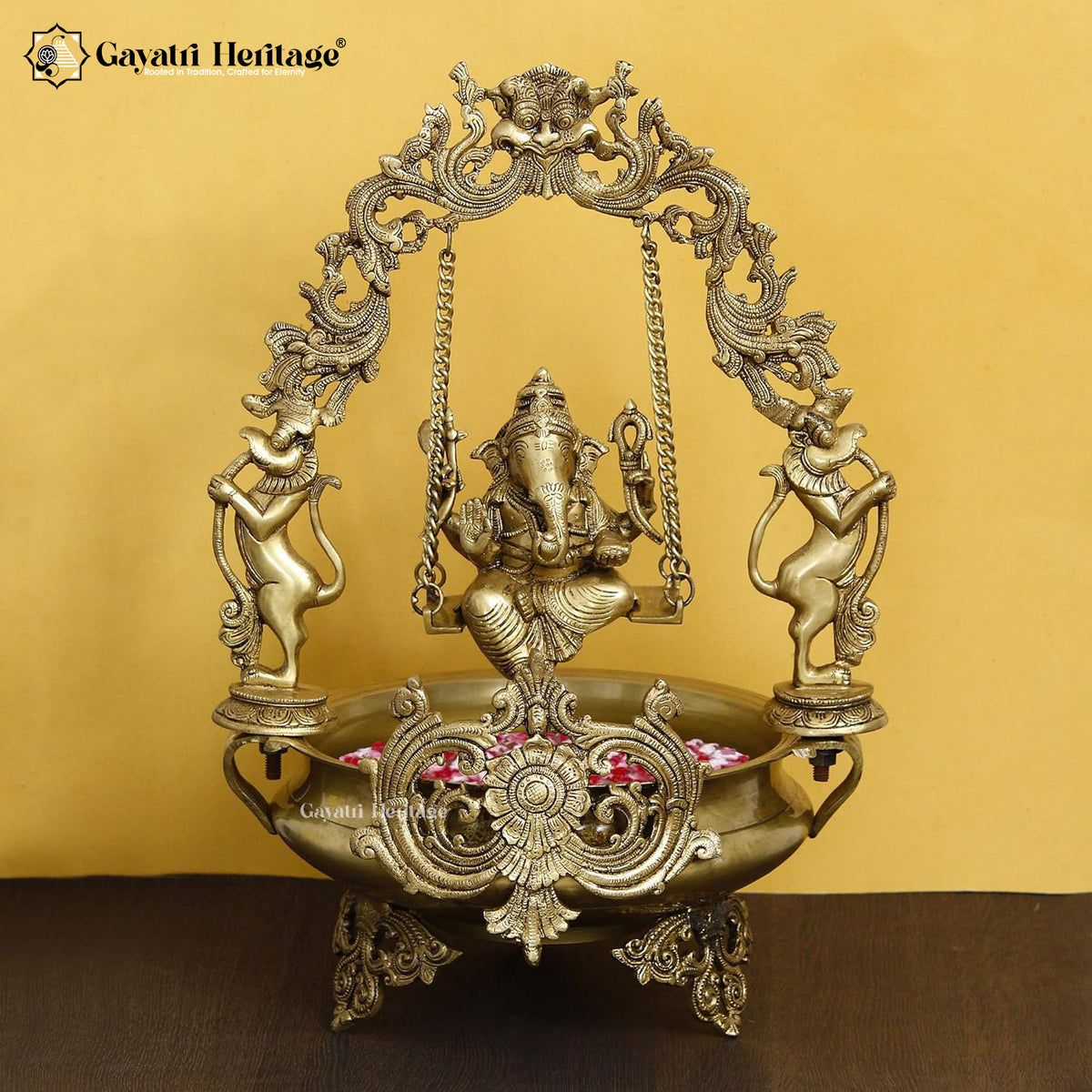 Brass Ganesh Urli – Sacred Ritual Decor for Blessings | Gayatri Heritage