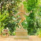 Brass Natarajan in Antique Finish – Divine Dance of Shiva | Gayatri Heritage