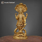 Brass Vishnu Laxmi Statue – Divine Blessings for Home