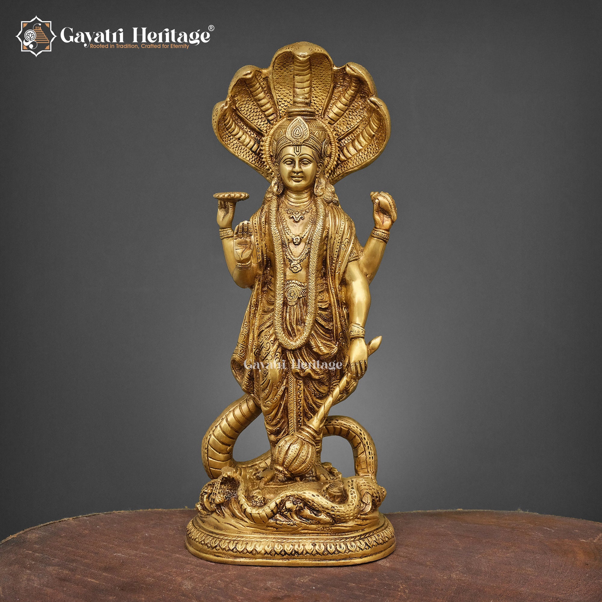 Brass Vishnu Laxmi Statue – Divine Blessings for Home