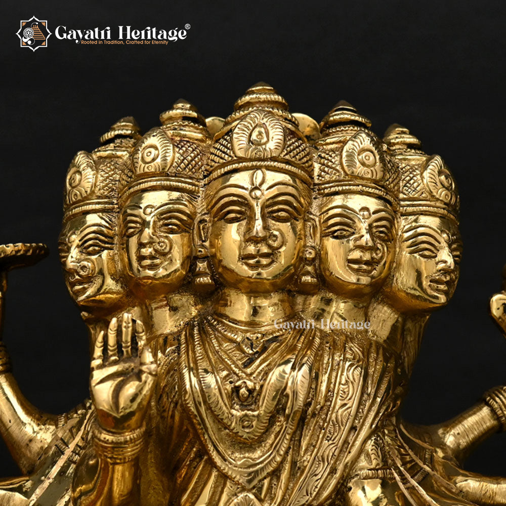 Brass Gayatri Devi Idol – Divine Goddess of Wisdom | Gayatri Heritage