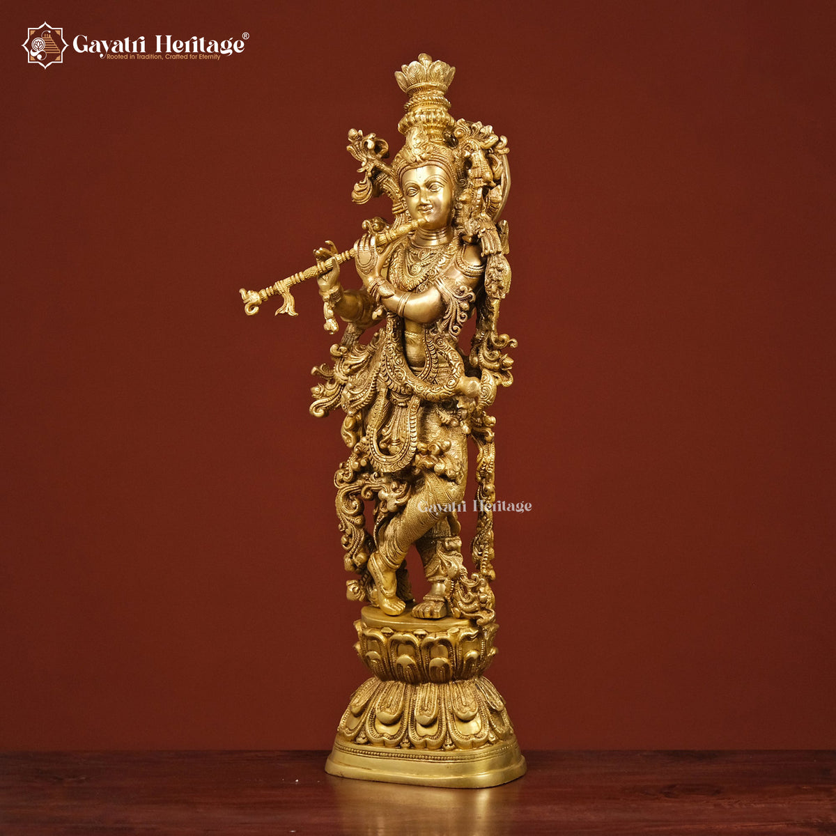 Brass Radha Krishna Statue – Divine Art for Your Home | Gayatri Heritage
