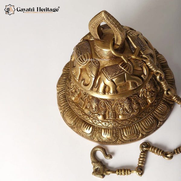 Brass Astha Ganesha Bell – Sacred Sound of Blessings | Gayatri Heritage