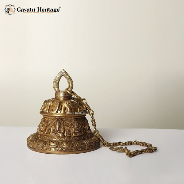 Brass Astha Ganesha Bell – Sacred Sound of Blessings | Gayatri Heritage