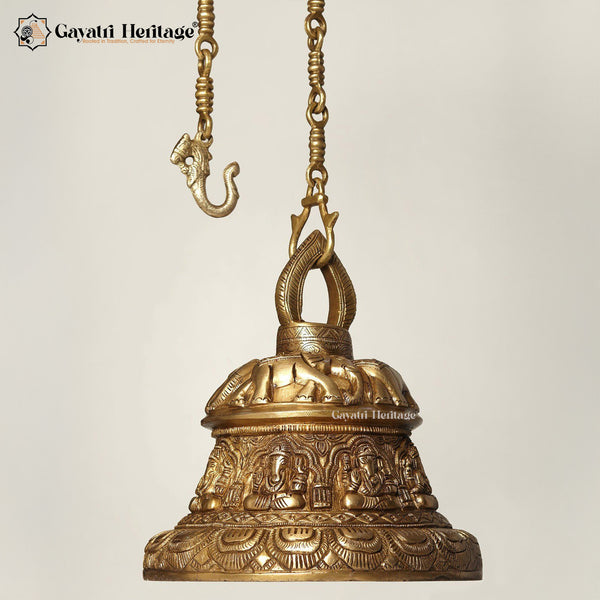 Brass Astha Ganesha Bell – Sacred Sound of Blessings | Gayatri Heritage