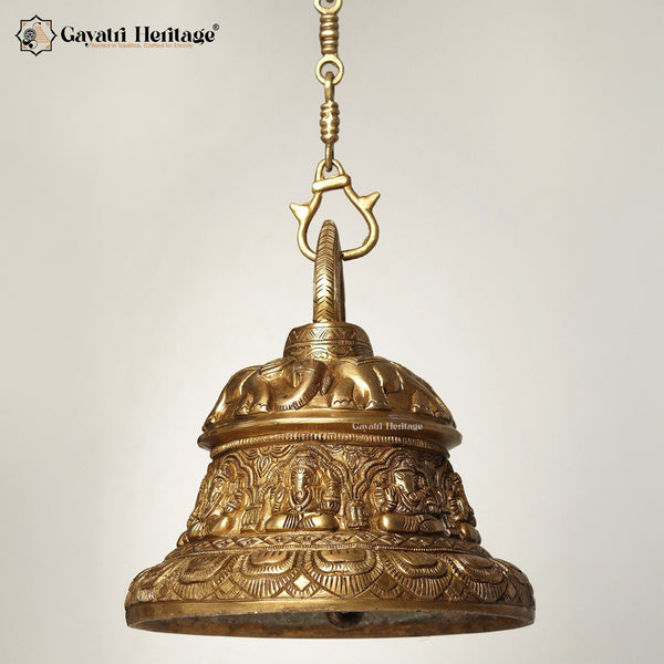 Brass Astha Ganesha Bell – Sacred Sound of Blessings | Gayatri Heritage