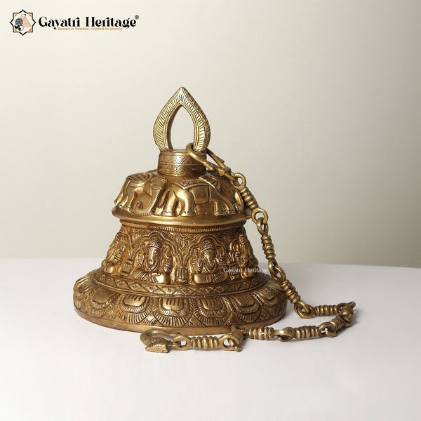 Brass Astha Ganesha Bell – Sacred Sound of Blessings | Gayatri Heritage