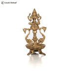 Brass Ganesh Laxmi Diya – Illuminate Your Space with Blessings | Gayatri Heritage