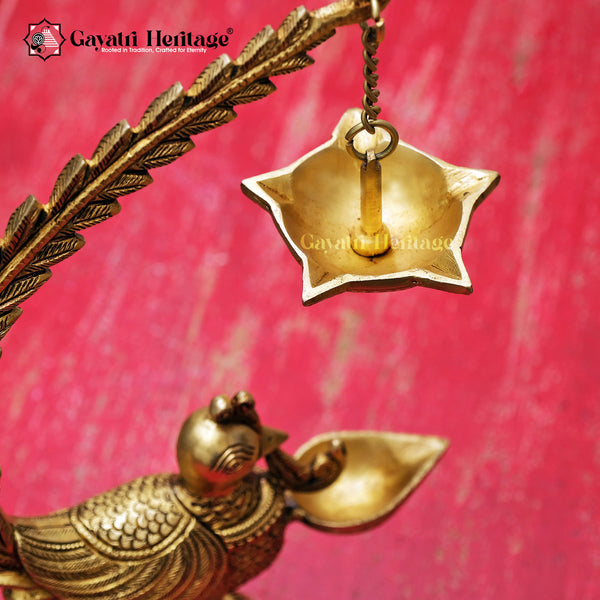 Brass Peacock Diya – Graceful Illumination for Every Occasion | Gayatri Heritage