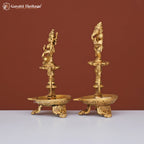 Brass Ganesh Laxmi Diya – Illuminate Your Space with Blessings | Gayatri Heritage