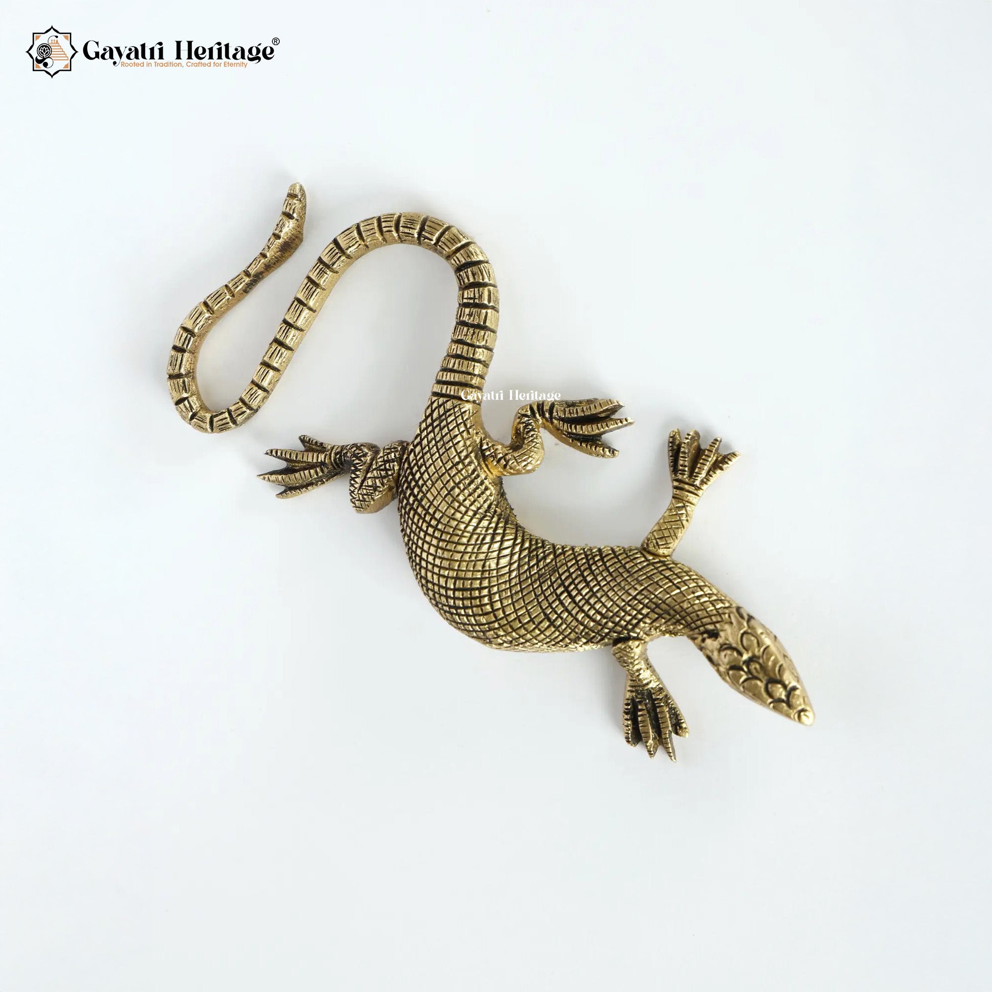 Brass Decorative Lizard – Unique Home Décor Accent | Gayatri Heritage