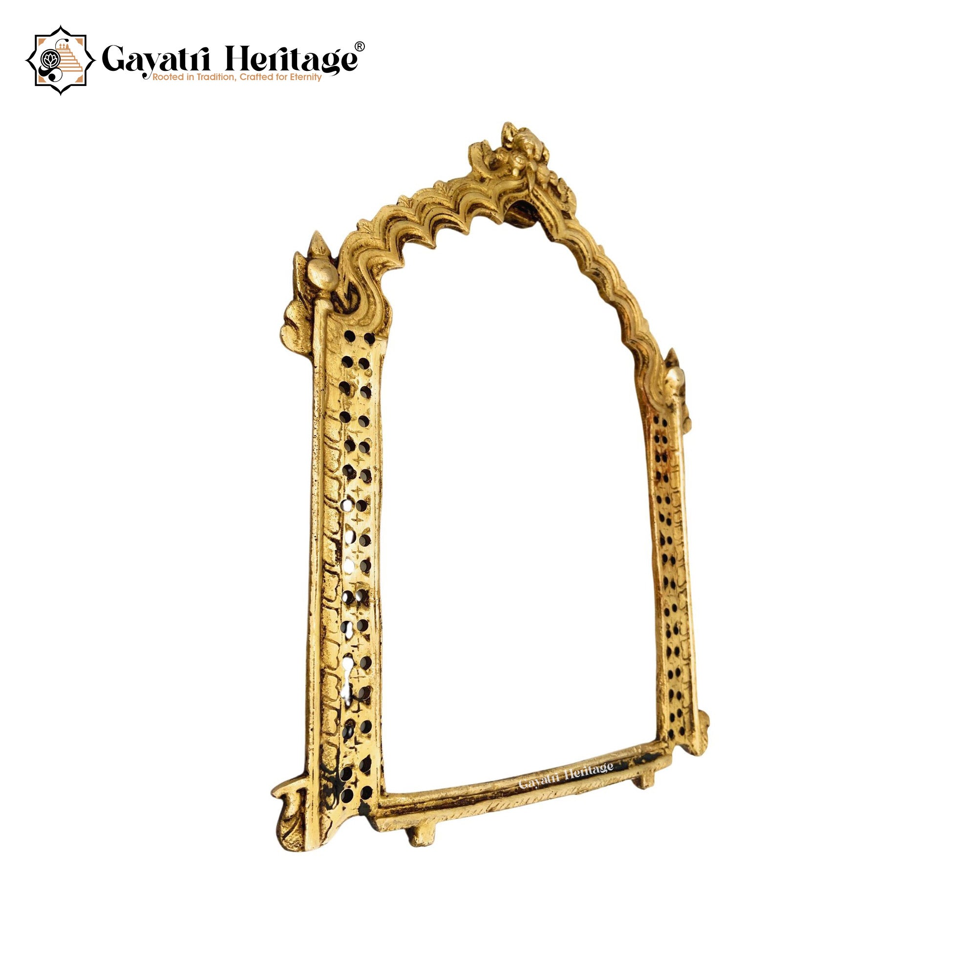 Brass Wall Decor Frame – Elegant Spiritual Art | Gayatri Heritage